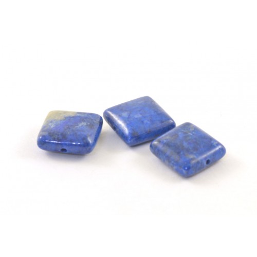 Bille carré pierre semi précieuse Lapis Lazuli (Lot de 16 billes)